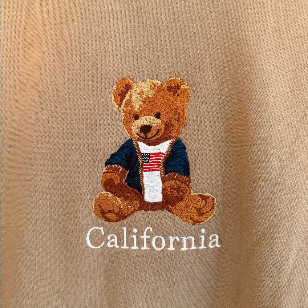 Brown Teddy Bear Graphic Sweatshirt